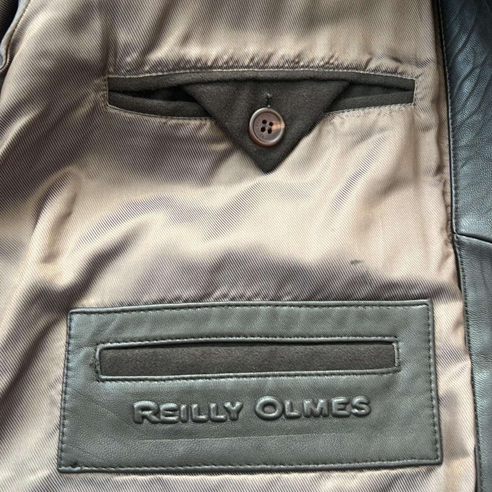 Men’s Leather jacket Dark Chocolate Brown with 2 inside pockets - Picture 6 of 6